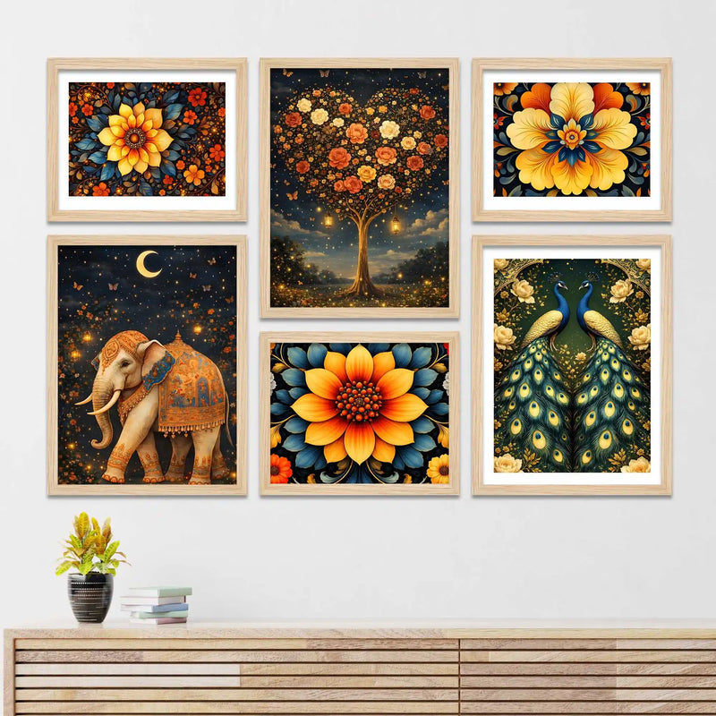 Aesthetic Floral and Nature Wall Art Frame Set of 6