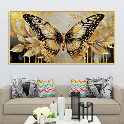 aesthetic-golden-butterfly-luxury-abstract-wall-painting