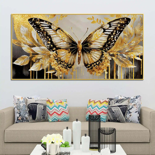 aesthetic-golden-butterfly-luxury-abstract-wall-painting