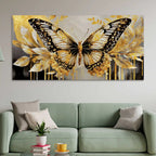 Aesthetic Golden Butterfly Luxury Abstract Wall Painting