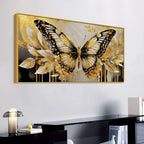 Aesthetic Golden Butterfly Luxury Abstract Wall Painting