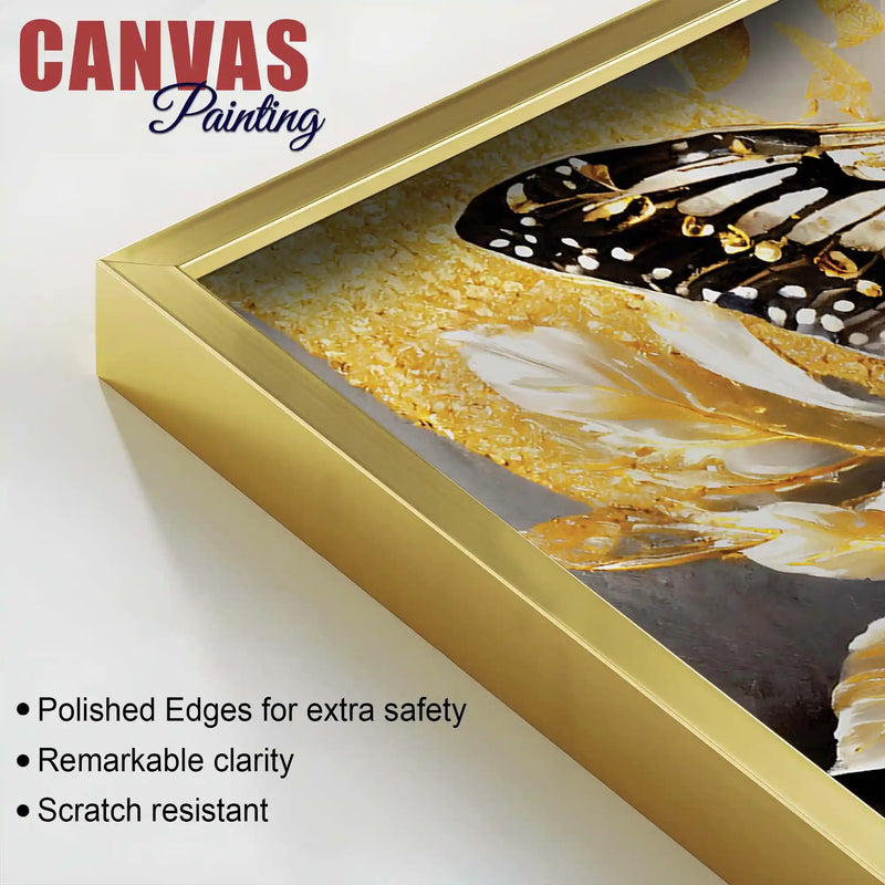 Aesthetic Golden Butterfly Luxury Abstract Wall Painting