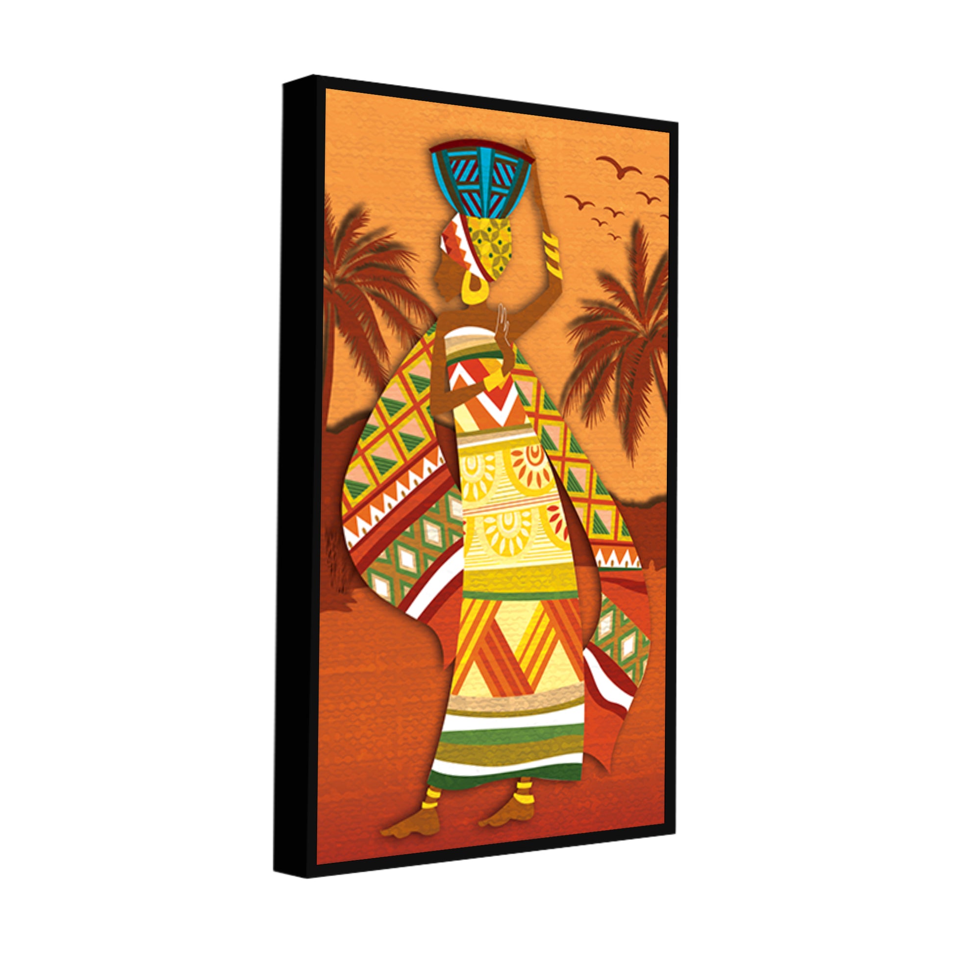 African Woman Dancing Premium Wall Painting for Living Room