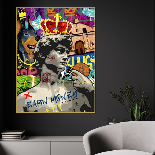 All You Care About Is Money Cotton Canvas Wall Painting