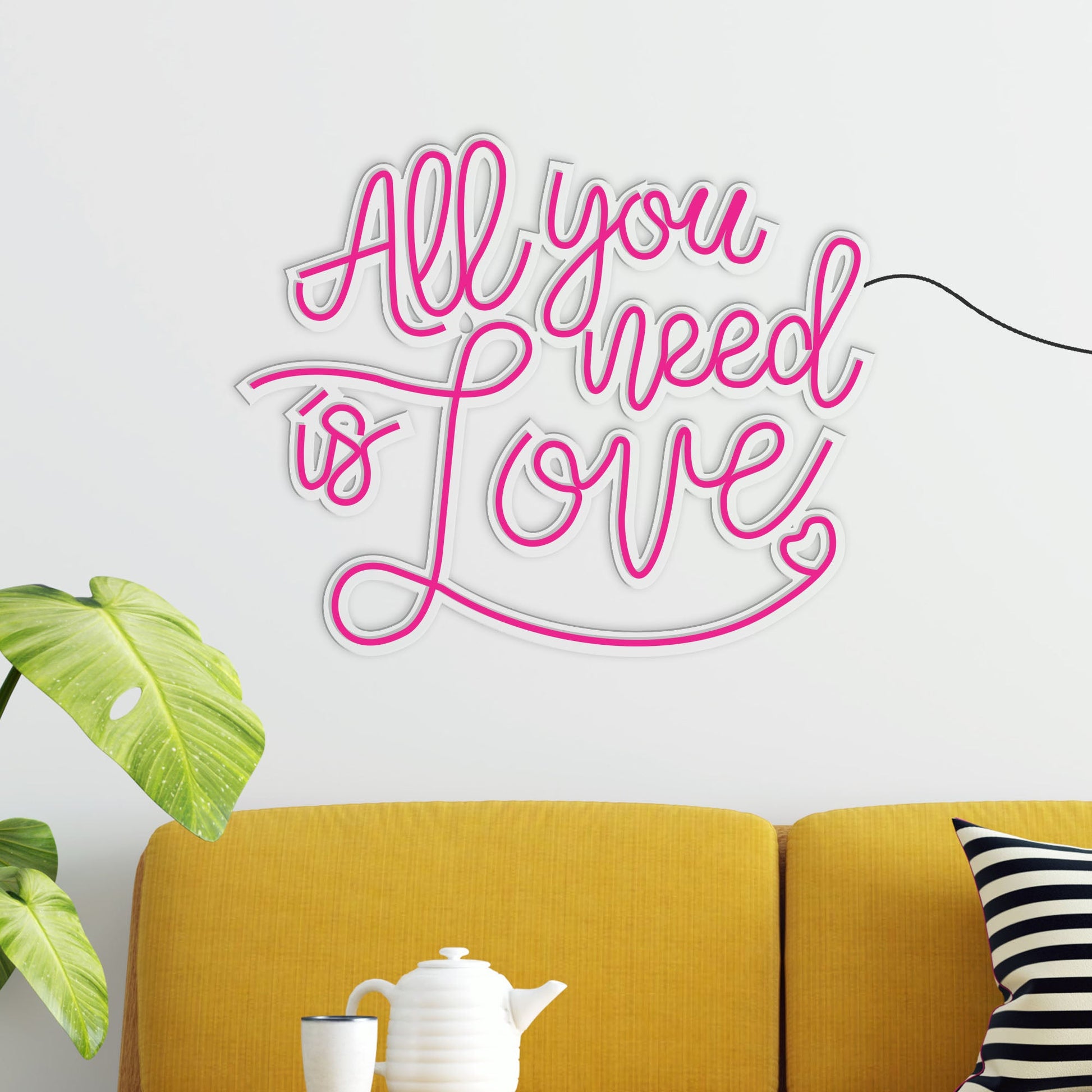 All You is Need Love Text Neon Sign LED Light