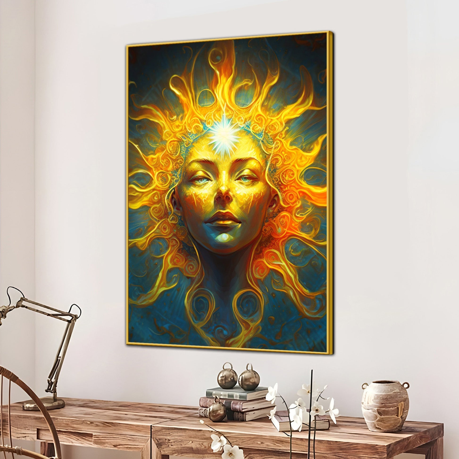 Amaterasu Goddess Of The Sun Cotton Canvas Wall Painting