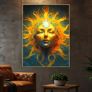 Amaterasu Goddess Of The Sun Cotton Canvas Wall Painting