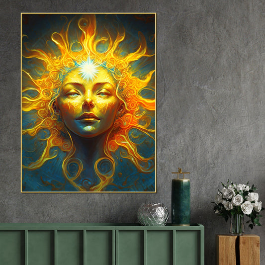 Amaterasu Goddess Of The Sun Cotton Canvas Wall Painting