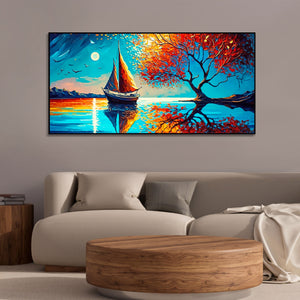 Amazing Scenery of Night View Canvas Wall Painting