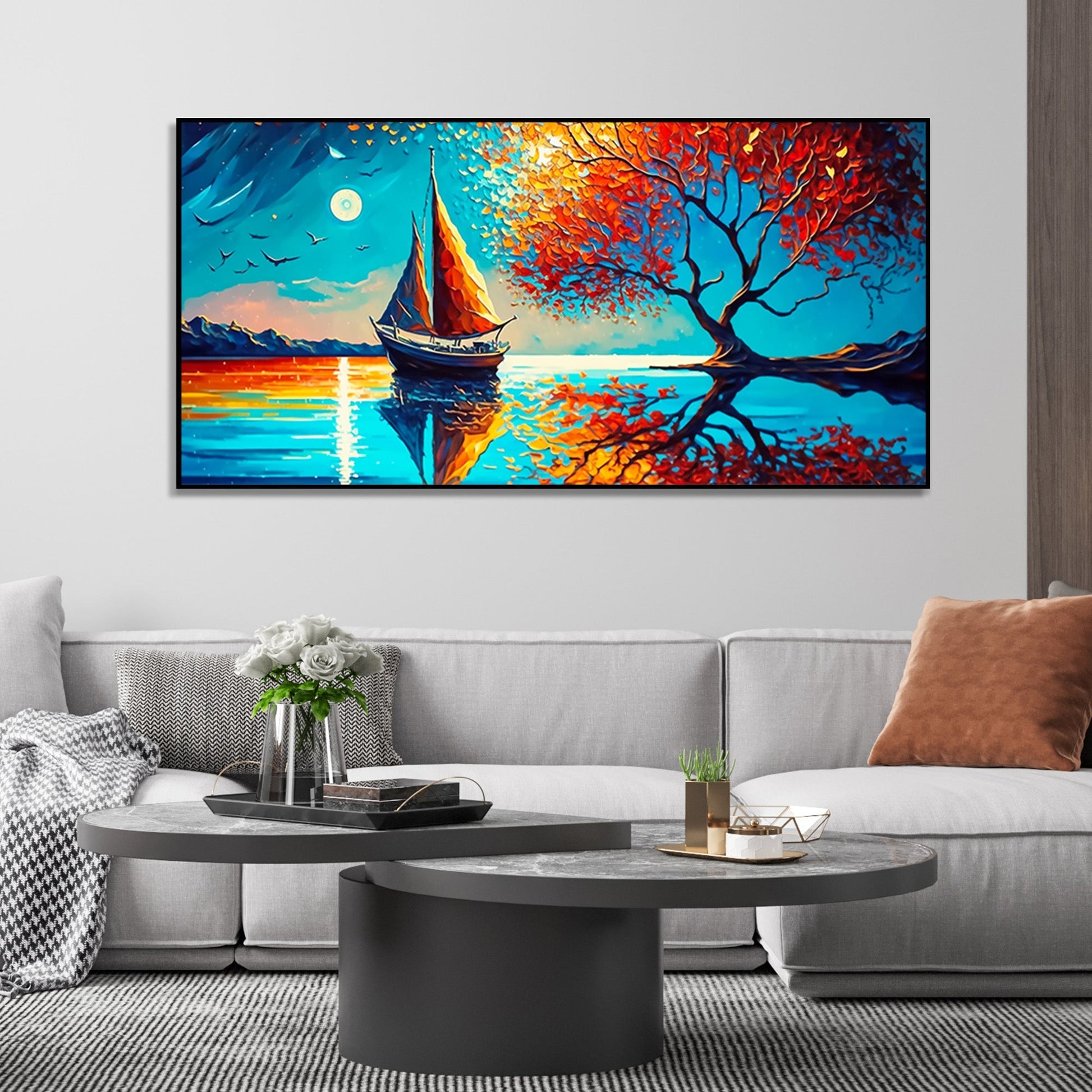 Amazing Scenery of Night View Canvas Wall Painting