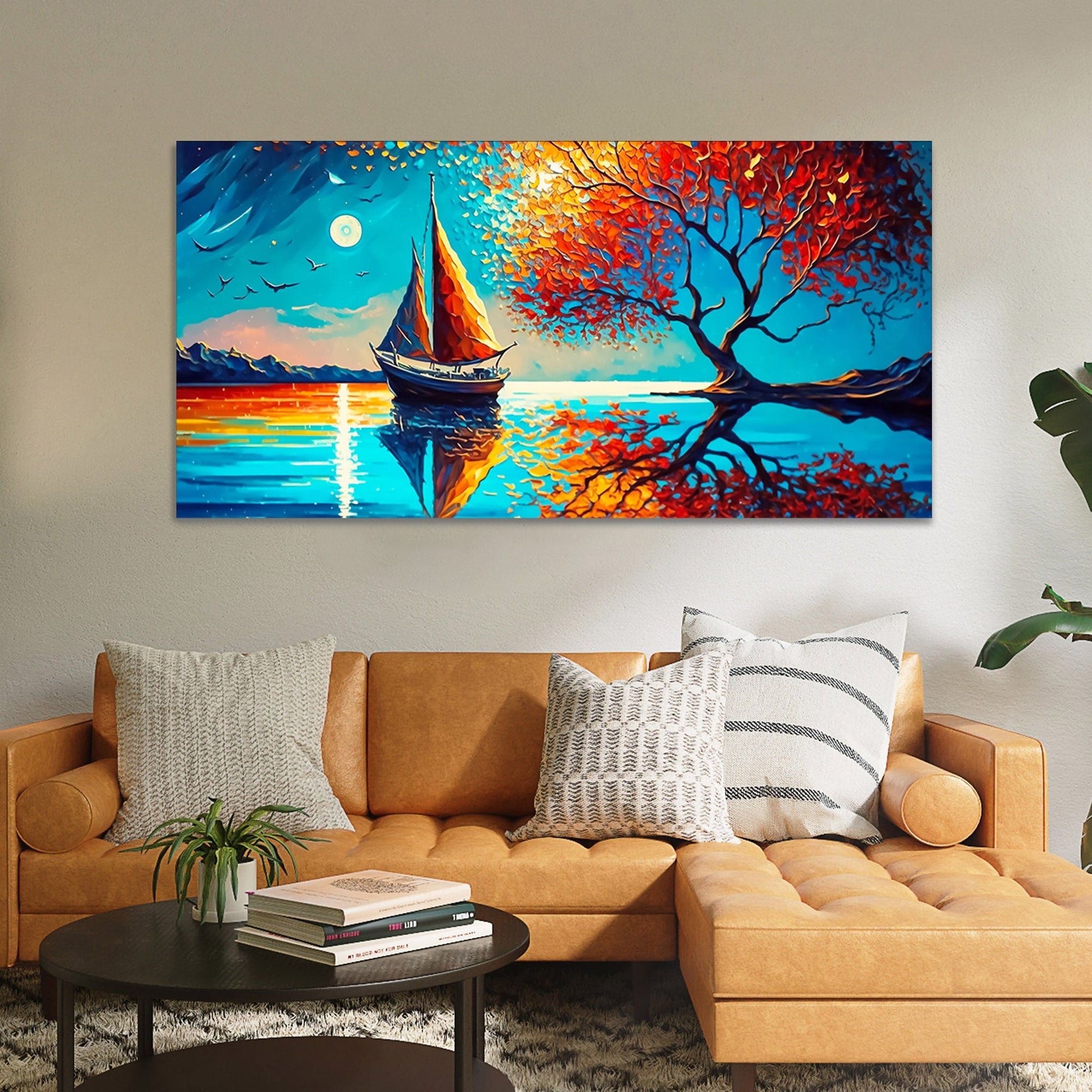 Amazing Scenery of Night View Canvas Wall Painting