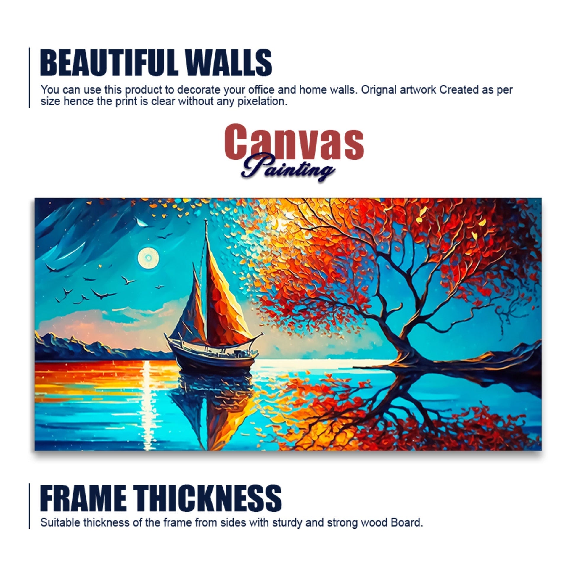 Amazing Scenery of Night View Canvas Wall Painting