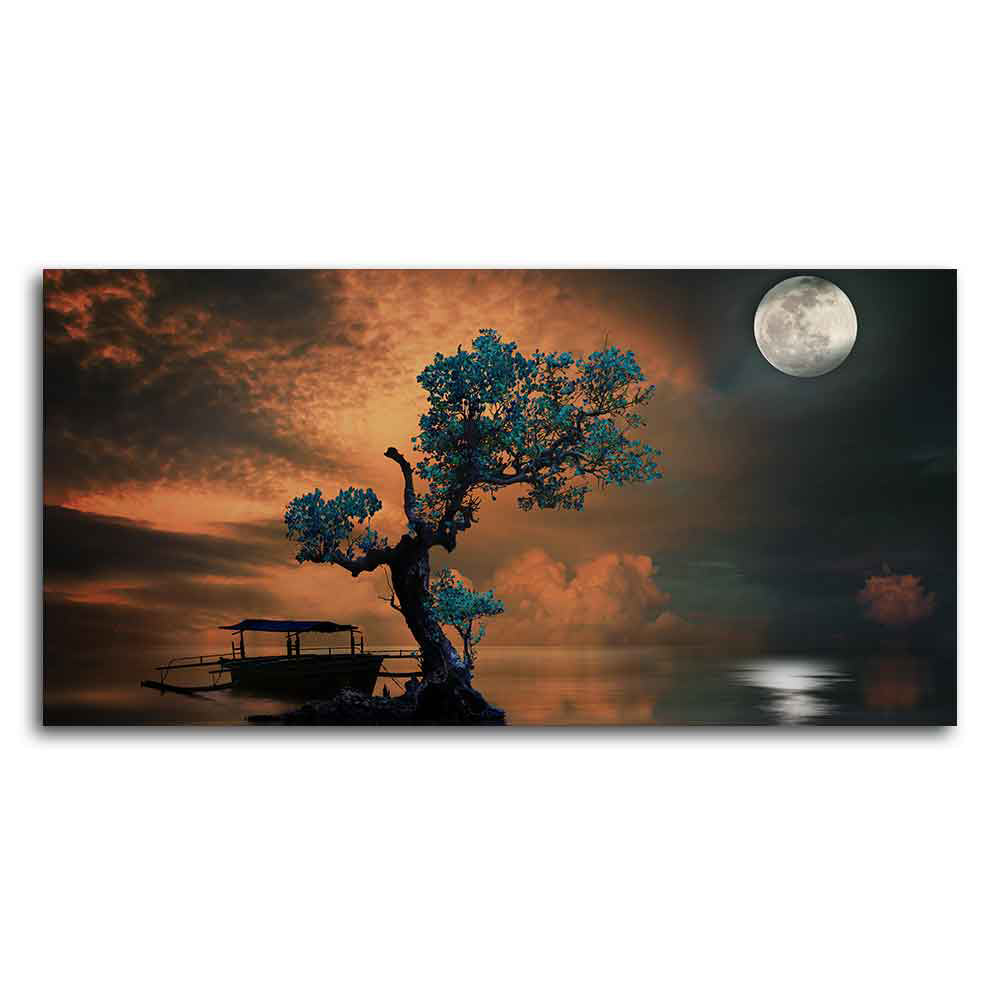 Tree moon wall decor