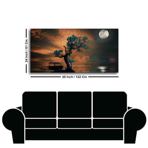 Amazing Tree Under the Moonlight Premium Painting