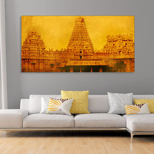 Ancient Brihadeeswara Temple of Tamilnadu Canvas Wall Painting