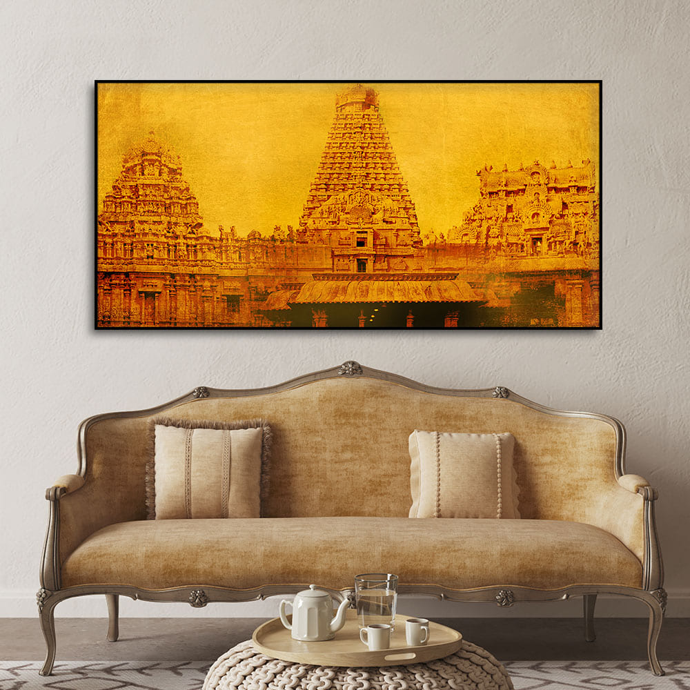 Ancient Brihadeeswara Temple of Tamilnadu Canvas Wall Painting