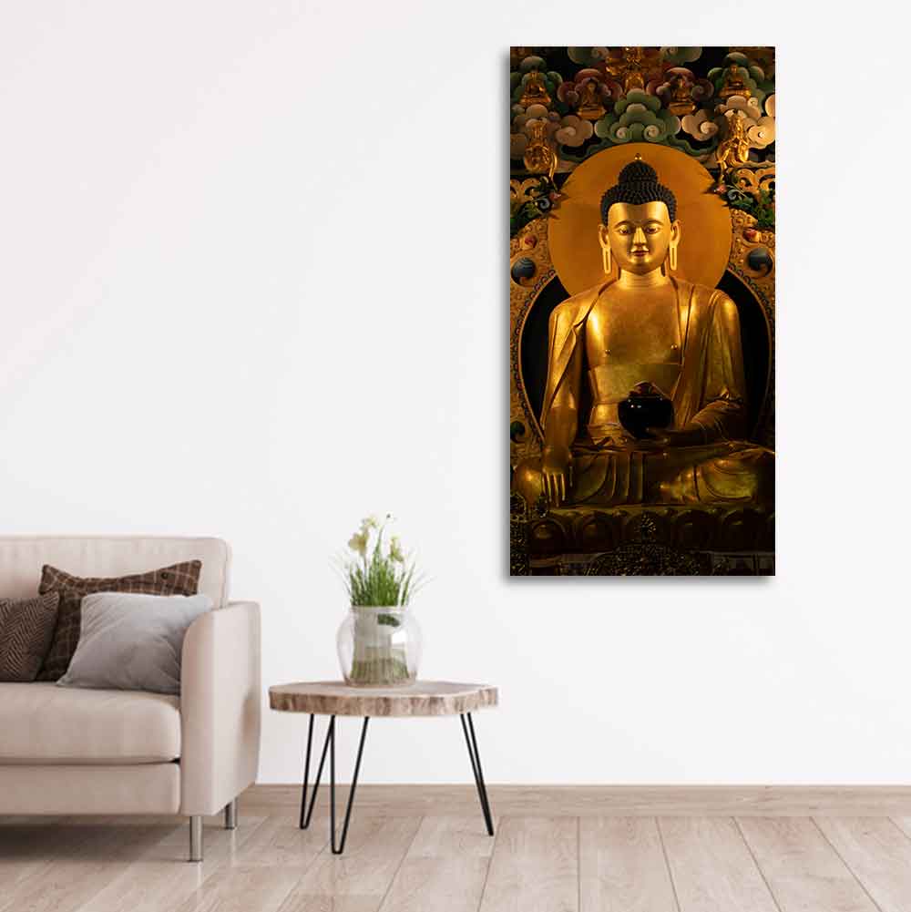 Ancient Buddha Statue Canvas Wall Painting