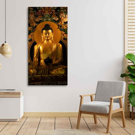 Ancient Buddha Statue Canvas Wall Painting