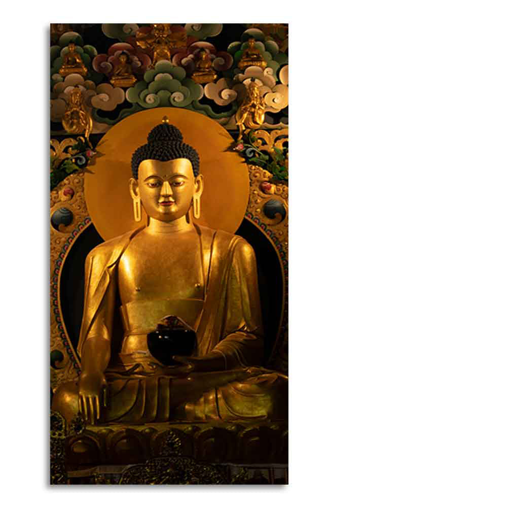 Ancient Buddha Statue Canvas Wall Painting