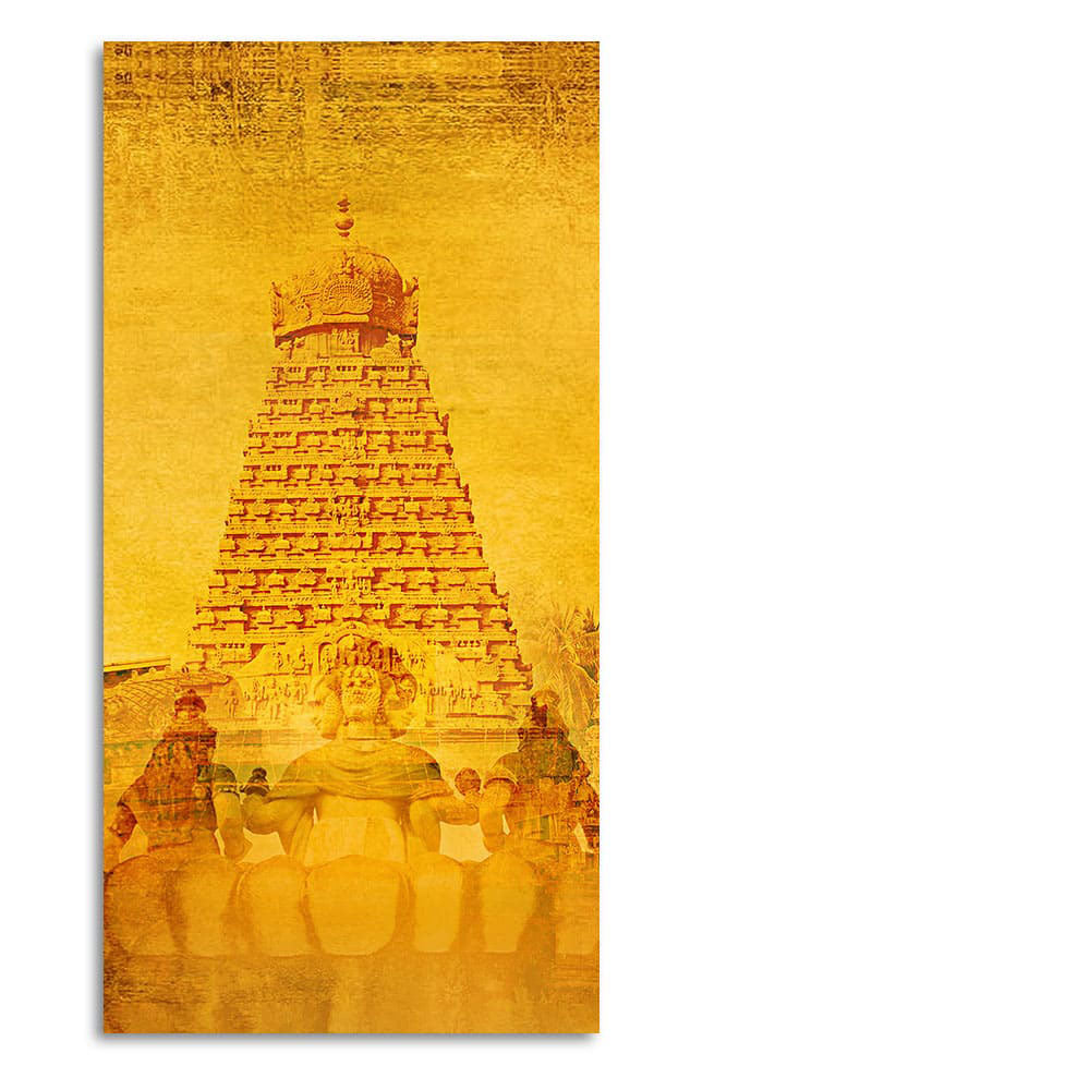 Ancient Temple of Brihadeeswara Canvas Wall Painting