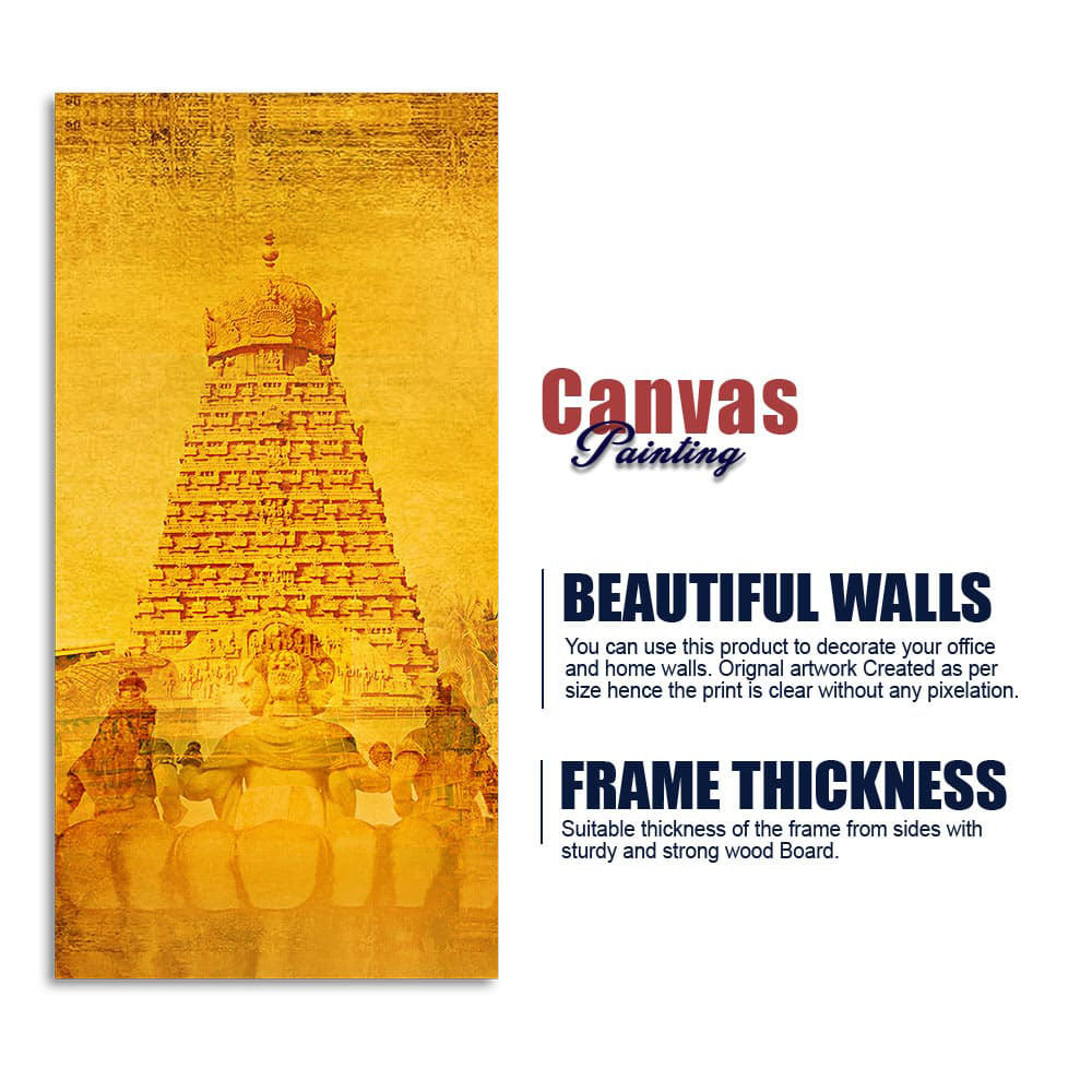 Ancient Temple of Brihadeeswara Canvas Wall Painting