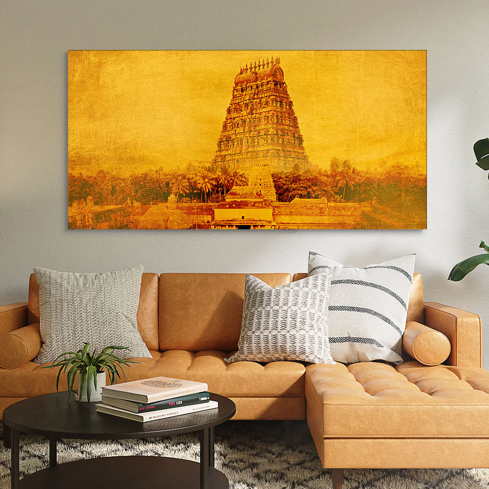 Ancient Temple of Tamilnadu Canvas Wall Painting