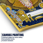 Antique Lord Shrinathji Pichwai Styled Canvas Wall Painting