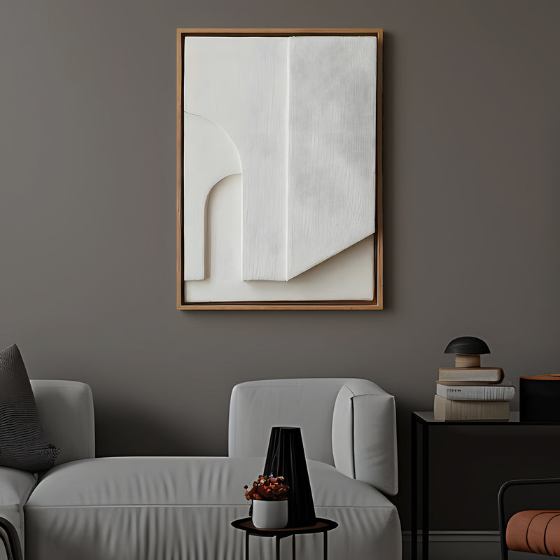Arch Motif and Natural Finish 3D Wall Art Home Decor