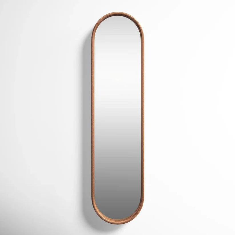 Arched Full Length Wall Mirror with Golden Frame Finish