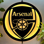 Arsenal Logo LED Wall Hanging Light for Bedroom and Wall Decor