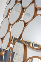 Art Inspired Wall Mirror Composition Cluster in Gold Frame