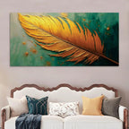 Artistic Abstract Feather Canvas Wall Painting for Home Interiors