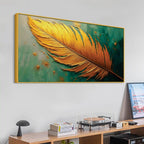 Artistic Abstract Feather Canvas Wall Painting for Home Interiors