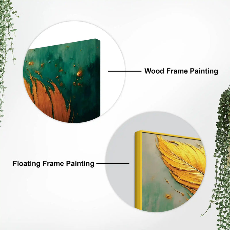 Artistic Abstract Feather Canvas Wall Painting for Home Interiors