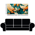 Artistic Abstract Floral Canvas Wall Painting