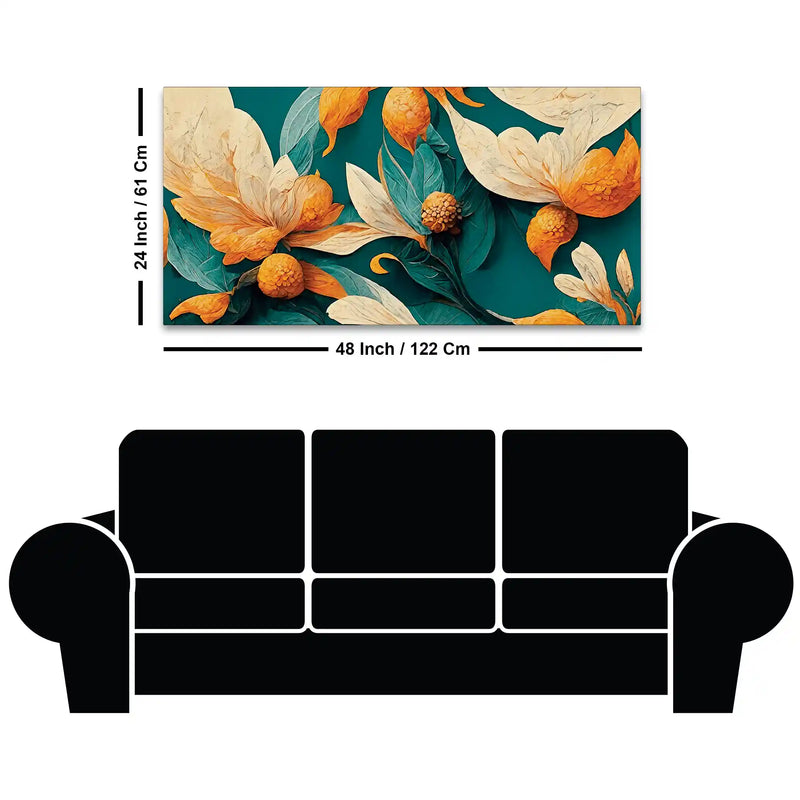 Artistic Abstract Floral Canvas Wall Painting