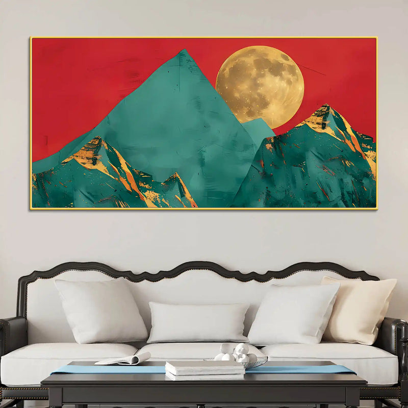 artistic-abstract-moon-mountain-canvas-wall-art-painting