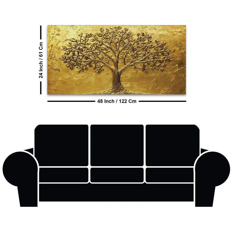 Artistic Abstract Tree of Life Canvas Wall Painting