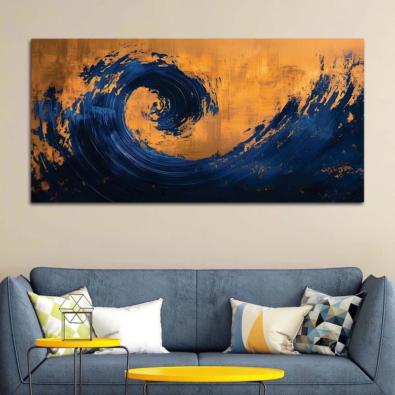 Artistic Abstract Wave Canvas Wall Painting
