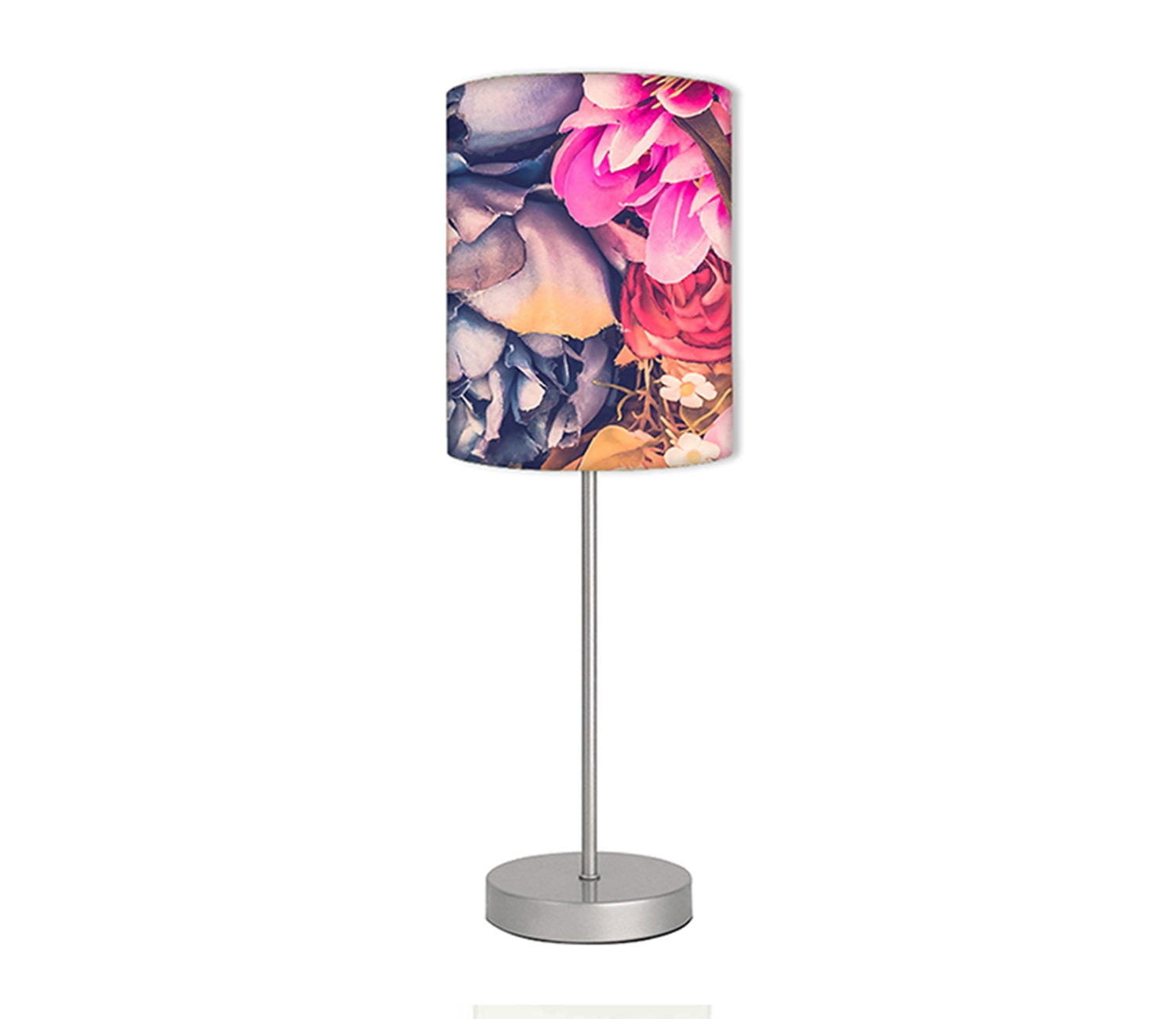 Artistic Art Printed Modern Stainless Steel Metal Finish Table Lamp