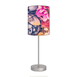 Artistic Art Printed Modern Stainless Steel Metal Finish Table Lamp