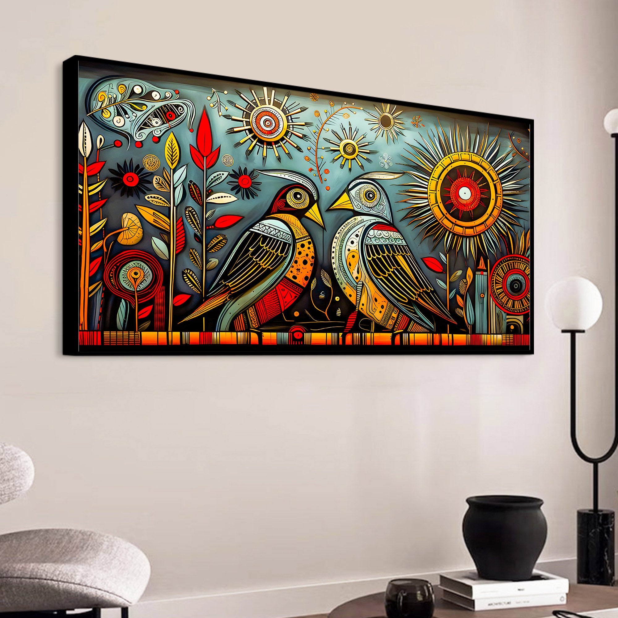 Artistic Bird Wall Painting for Home & Office