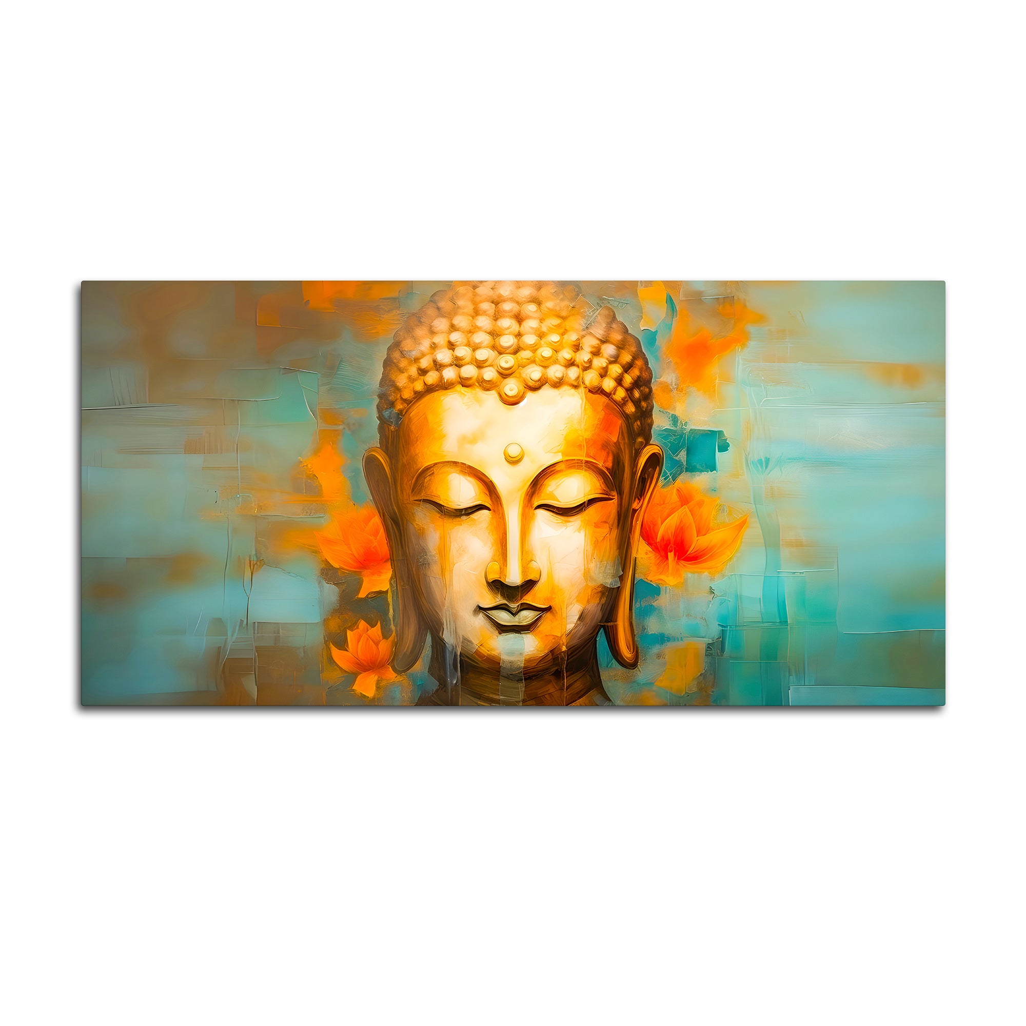 Artistic Buddha Canvas Painting for Decorative Wall Design