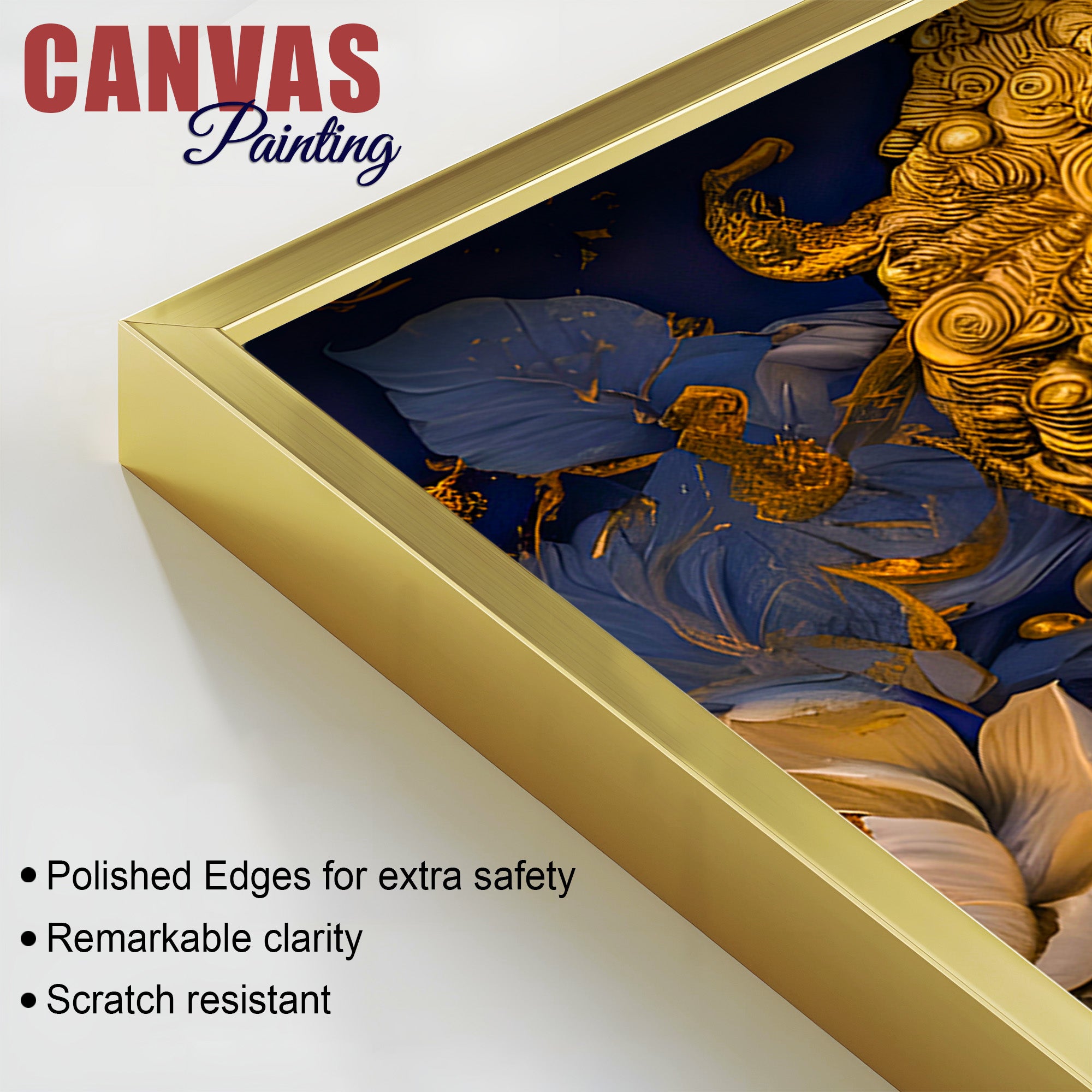 Artistic Buddha Face Canvas Painting for Living Room