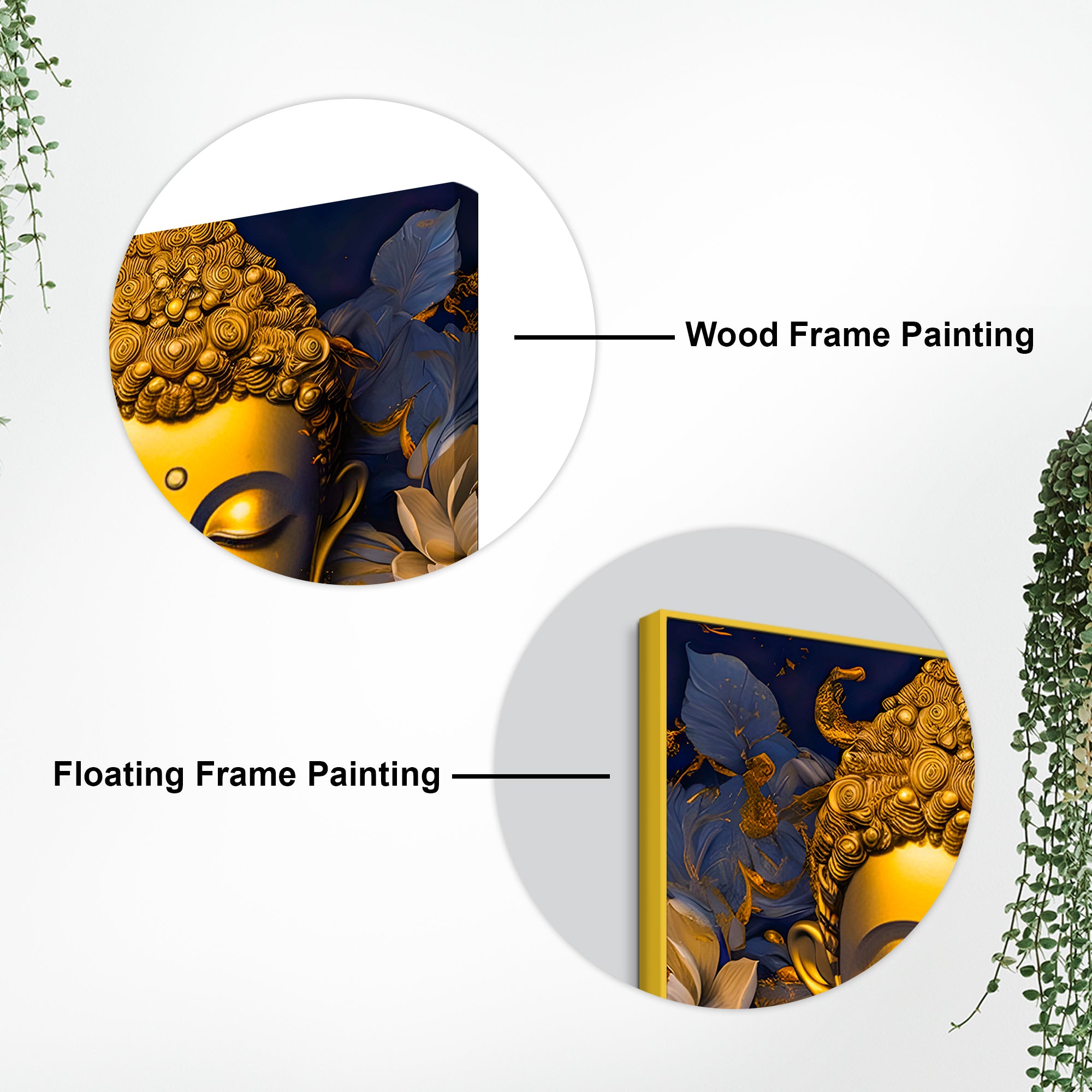 Artistic Buddha Face Canvas Painting for Living Room