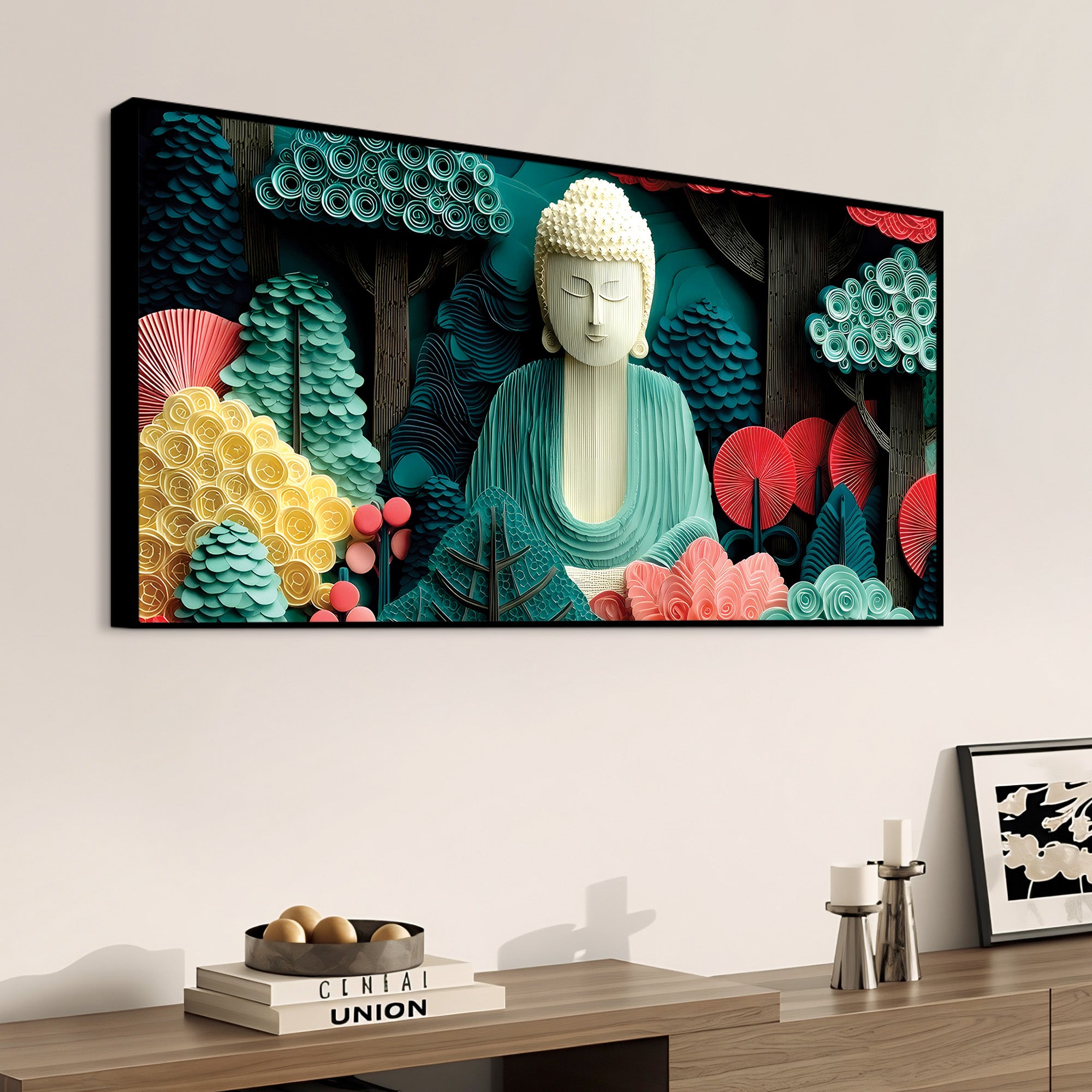Artistic Buddha Wall Painting – Contemporary Spiritual Art