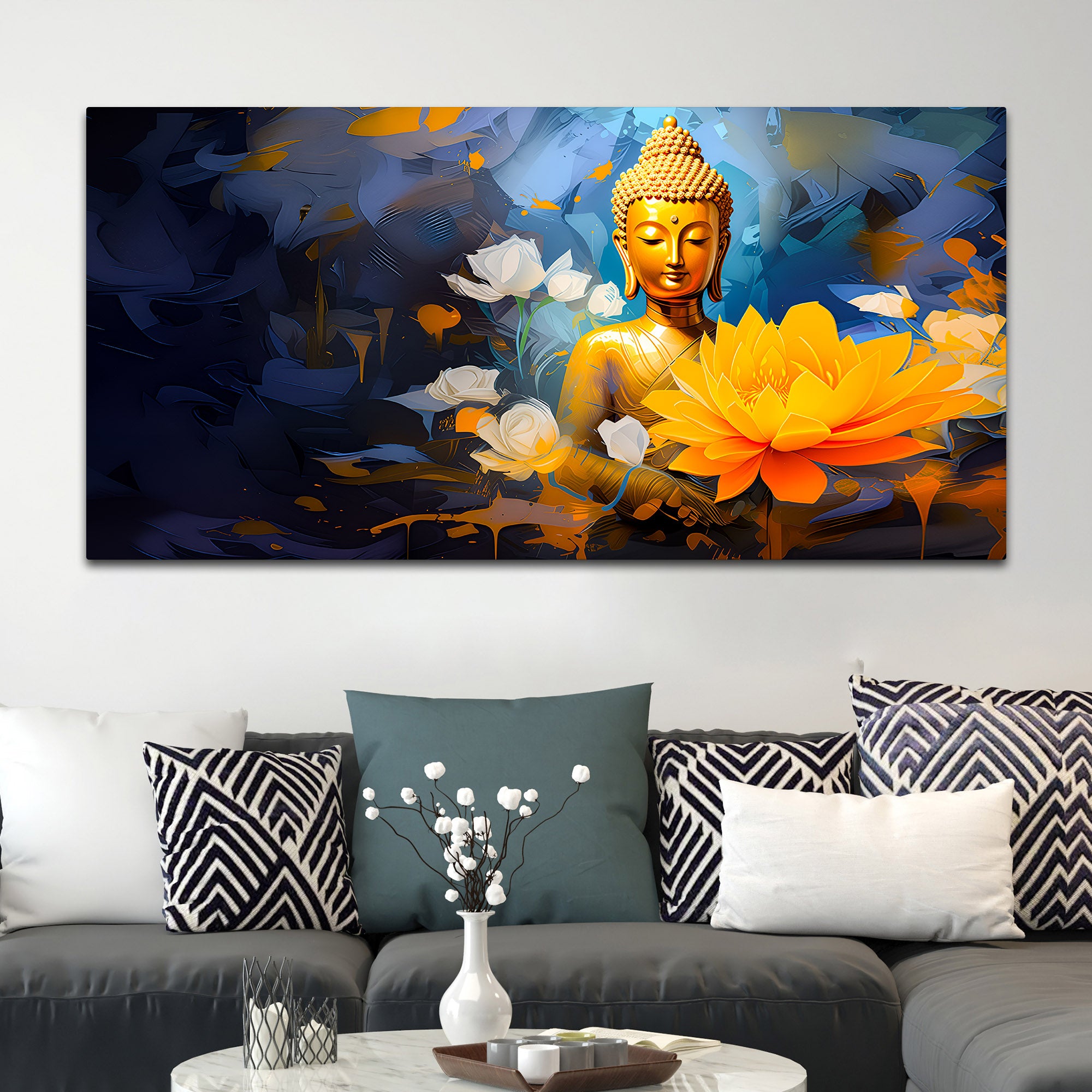 Artistic Buddha Wall Painting for Stylish Décor