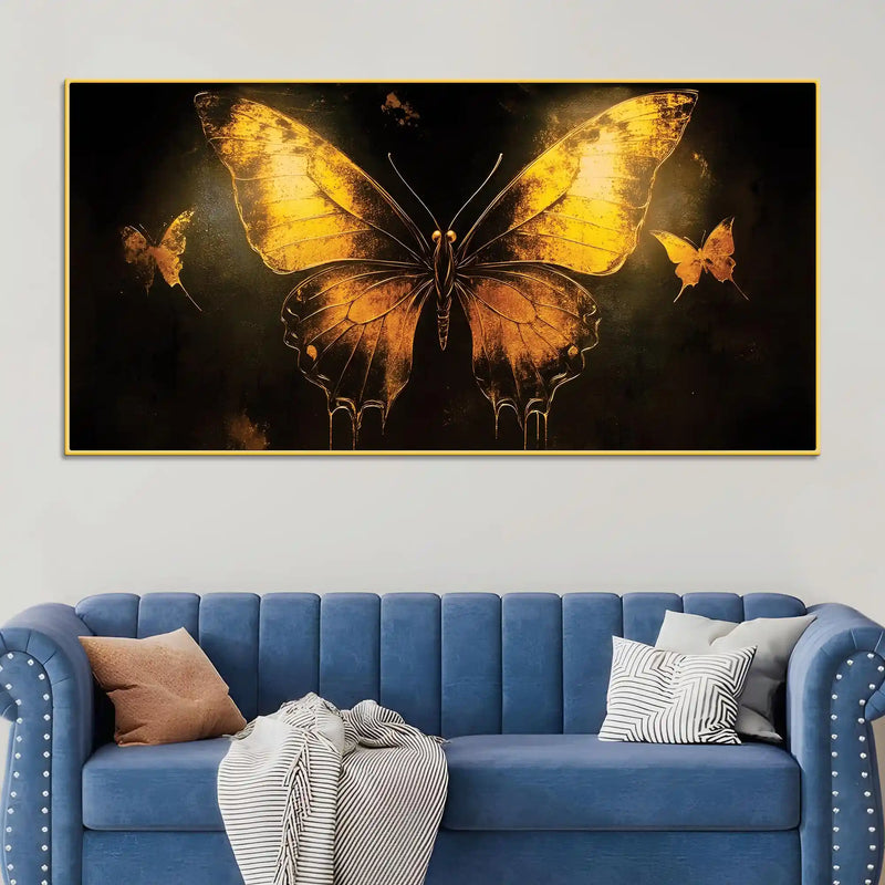 Artistic Butterfly Canvas Wall Abstract Painting for Modern Decor
