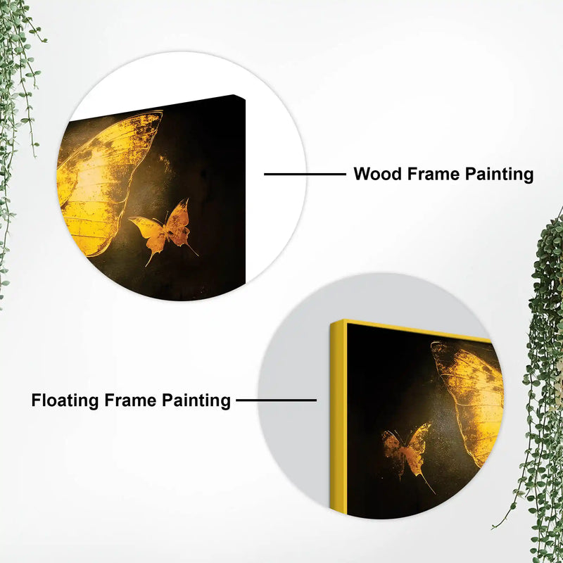 Artistic Butterfly Canvas Wall Abstract Painting for Modern Decor