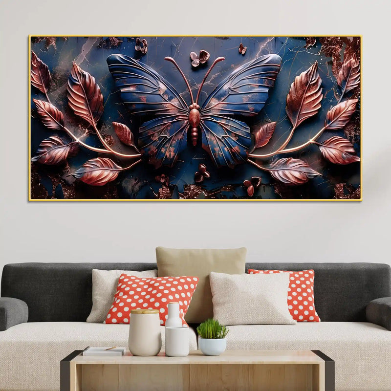 Artistic Butterfly Wall Painting for Elegant Interior Styling